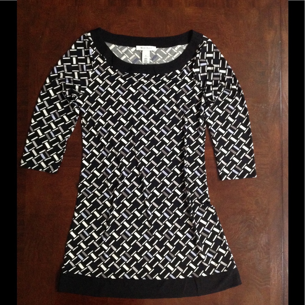 WHBM Geometric Print Tunic Top NWOT